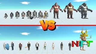 Goro The Giant Team Vs Crypto Bro Team - Animal Revolt Battle Simulator