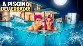 PASSAMOS A NOITE NA PISCINA DA CASA NOVA *aguentamos