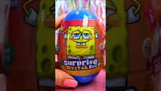 ASMR UNBOXING Spongebob Candy Egg Review ❤️#shorts #asmr #spongebob #candy #egg #trending #fyp
