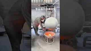 7401073634489470243 Check out the iron wok production process on site #IronWok #NonStickPan