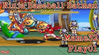 Mame32 Plus! Plus! v0.120 Ninja Baseball Batman Game Play01-[PlayX]