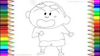 Masao drawing video from sinchan cartoon character//Learn to draw step by step 😘😘