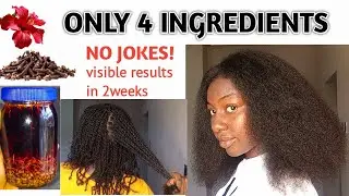 ONLY 4 INGREDIENTS AND YOUR HAIR WILL NEVER STOP GROWING! No doubts!! 😳😳 visible results in 2weeks.