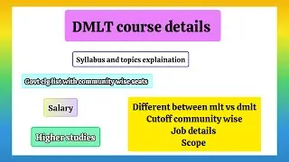 🧑&zwj;🔬👩🏻&zwj;🔬DMLT course details🔥                               #dmlt #dmltcourse #dmlt_video