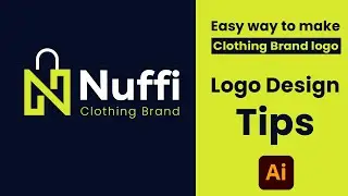How to create Minimalist Clothign Brand Logo/ Latter mark logo In Adobe Illustrator Very easy way.