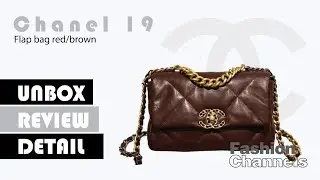 Chanel 19 Flap bag redbrown - Review I Unbox I Detail