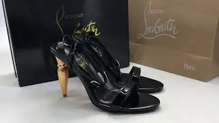 Christian Louboutin Mascasandal Sandals Leather Black Review #review #unboxing #shoes