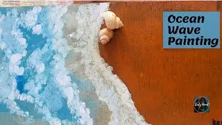 How to paint ocean/sea waves with oil colours | Curlymonil
