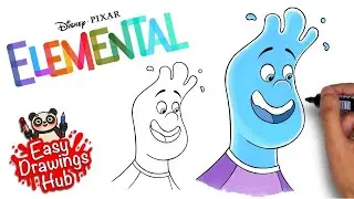 How to draw Wade from Elemental Movie in 4 minutes
