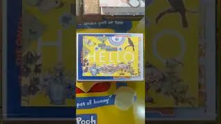 Yellow Postcard spread with blue 💛💙 #scrapbooking #junkjournal #asmr