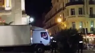 Terrorist Attack - Exclusive Video of Police Shooting at Truck Cab in Nice