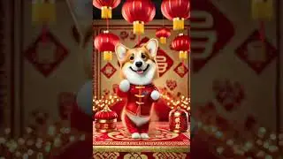 Dancing Corgi in a Charming Changshan!