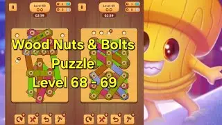 Wood Nuts & Bolts Puzzle - Level 68 - 69