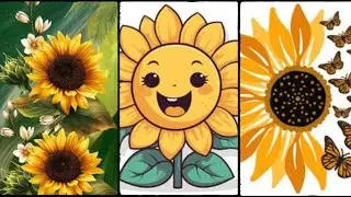 How to Create a Stunning Heart-themed Sunflower Drawing | Heart Sketch, Balloons, and More! 🌻💖
