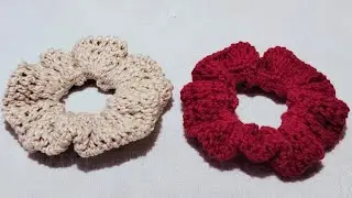 Elastico capelli ( scrunchie) all' uncinetto 
