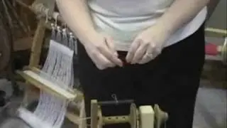 Tieing a leader on spinning wheel