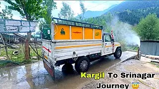 Kargil to Srinagar Journey 😍|| Aj Pura safaar aqaila kiyaa 😟