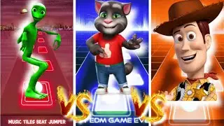 Alien dance VS talking tom VS toys story VS Tiles hop edm rush