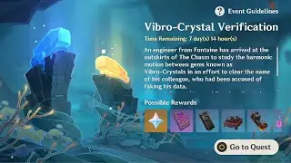 Vibro-Crystal Verification | Genshin Impact | No Commentary