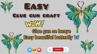 Glue Gun Butterfly Wall Art 🦋 | Easy DIY Home Decor with Glue Gun | Creative Nistha#diy #viralvideo 