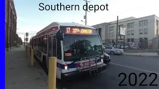 SEPTA bus action at 20th street- transit action 2022. ft southern depot