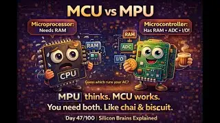 Day 47: Microcontrollers vs Microprocessors &mdash; Which Brain Powers Your Tech? (2026 Explained Simply)