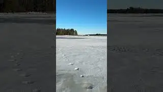 Tracks on the Ice &ndash; Frozen Lake Paths Into the Distance ❄️✨