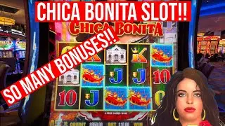 BONUS AFTER BONUS ON CHICA BONITA LIGHTNING DOLLAR CASH SLOT!