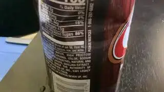 Root beer can making wired noise