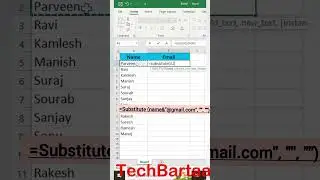 How to create email with substitute function in  excel tips and tricks #viralvideo #excel #tutorial