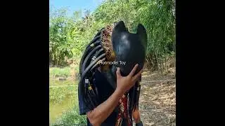 Handmade Sci-Fi Hunter Mask With Removable Bio Helmet | Cosplay / Display Prop