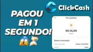 (CLICK CASH✅) PAGOU 45$ REAIS INSTANTANEAMENTE NO PIX.💰⏳😱