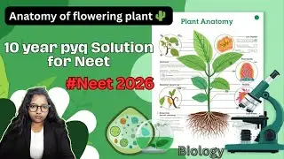 Anatomy of flowering plant 🌵/10 year PYQ solution for Neet #neet#biology#vrikshneet #komalgupta#ytv 
