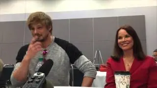 Bradley James and Barbara Hershey - Damien at Wondercon 2016