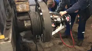 Демонтаж полумуфты с нагревом