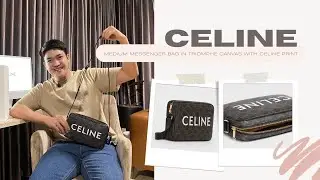 รีวิว CELINE MEDIUM MESSENGER BAG IN TRIOMPHE CANVAS WITH CELINE PRINT น้องชื่อย๊าวยาว