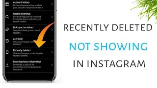 How to see Instagram recently deleted | recently deleted not showing in Instagram