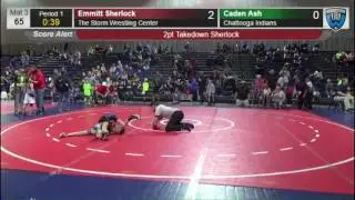 65 Emmitt Sherlock The Storm Wrestling Center vs Caden Ash Chattooga Indians 3603626104