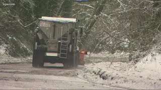 Road crews working to clear snow, slush