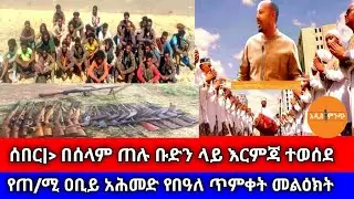 ሰበር|በሰላም ጠሉ ቡድን ላይ እርምጃ ተወሰደ| የጠ/ሚ ዐቢይ አሕመድ የበዓለ ጥምቀት መልዕክት