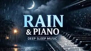 Night Rain and Gentle Piano for Deep Sleep | Calm, Peaceful, No Noise