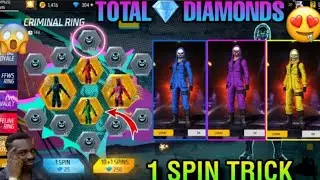 New Criminal Ring Event 20 Diamond Spin Trick 🔥😘 | Ghost & Red Criminal - Total Kitna Diamond Lagega