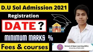 D.u sol admission 2021 Latest Information date and sol form registration #dusol