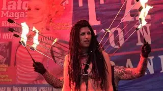 Body Piercing- Extreme-  Feuerfl&uuml;gel Show Teil 2