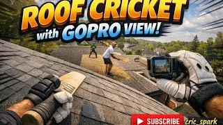 Roof cricket with GOPRO view! 🏏