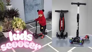 Baybee Flash Kick LED Scooter for Kids 3 Wheels