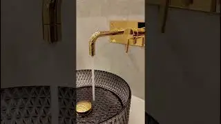 wall mounted basin diverter golden colour new video 🚰🌊🛠️🔧🛠️ #new