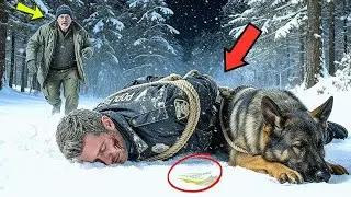 Un veterano anciano encontró a un oficial atado y a su perro desplomado en la nieve.Lo que siguió...