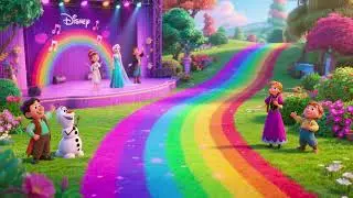 Garden Rainbow Trail with Elsa 🌈❄️ | Magical Kids Adventure Song