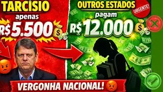 TARCÍSIO HUMILHA PROFESSORES DE SP: Ganha R$ 5.500 Enquanto Outros Estados Pagam R$ 12 MIL!